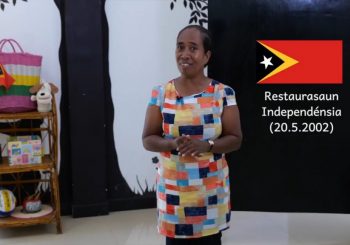 A Teacher from Timor-Leste Uses Distance Learning for Students to Learn from Home.